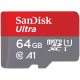 ΚΑΡΤΑ ΜΝΗΜΗΣ SD SANDISK SDSQUAB-064G-GN6MA ULTRA 64GB + ADAPTER 140MB/s